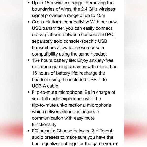 Astro A20 Bluetooth Wireless Gaming Headset for Playstation 4/5 - Picture 10 of 14